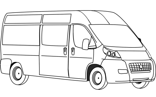 Van coloring page image