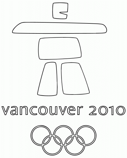 Vancouver Olympics 2010 ( Ilanaaq the Inukshuk ) coloring page image