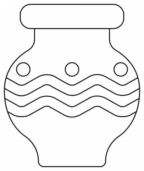 Vase coloring page image