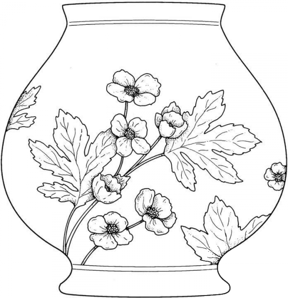 Vase  coloring page image