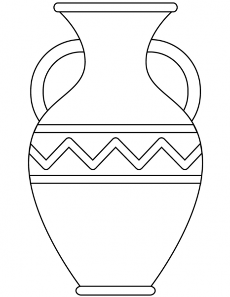 Vase coloring page image