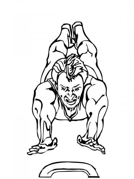 Vault Artistic Gymnastics coloring page image