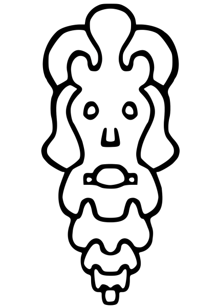 Vegepedia Abstract Face coloring page image