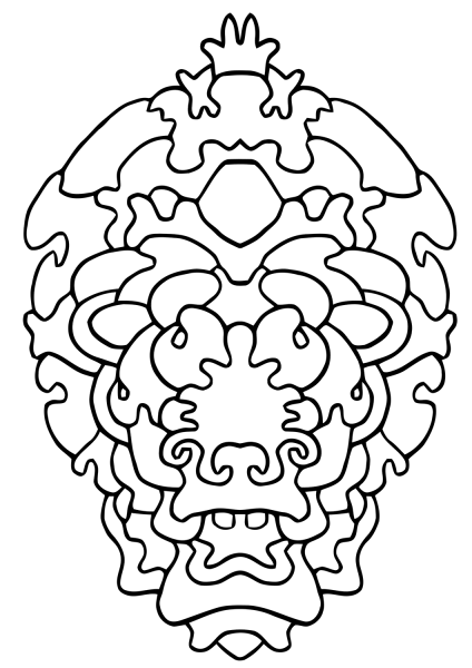 Vegepedia Abstract Face coloring page image