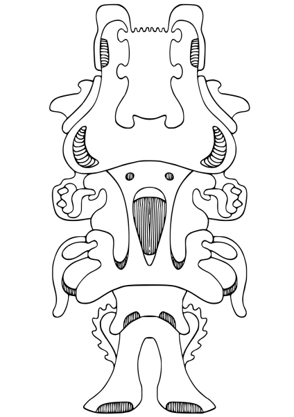 Vegepedia Abstract Figure coloring page image