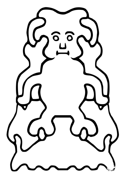 Vegepedia Abstract Figure coloring page image