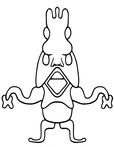 Vegepedia Abstract Figure coloring page image