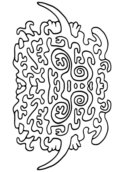 Vegepedia Abstract Pattern coloring page image
