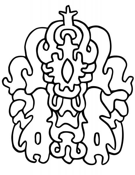 Vegepedia Abstract Pattern coloring page image