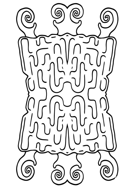 Vegepedia Abstract Pattern coloring page image