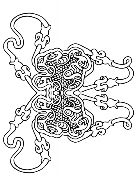 Vegepedia Abstract Pattern coloring page image