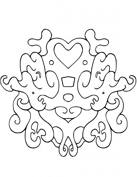 Vegepedia Abstract Pattern coloring page image