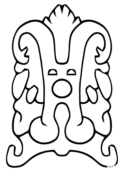 Vegepedia Abstract Pattern coloring page image