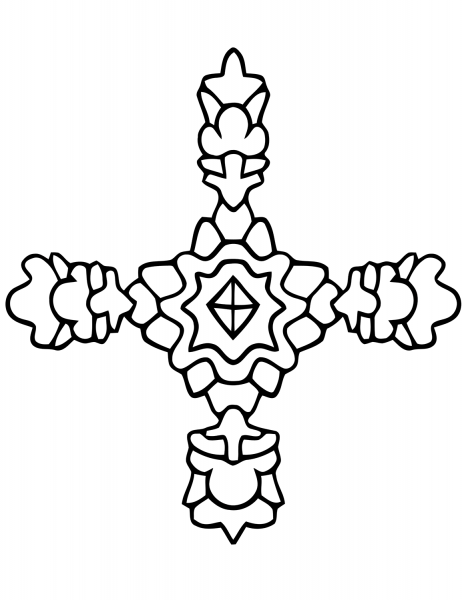 Vegepedia Abstract Pattern coloring page image