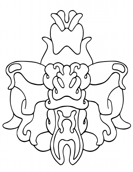 Vegepedia Abstract Pattern coloring page image
