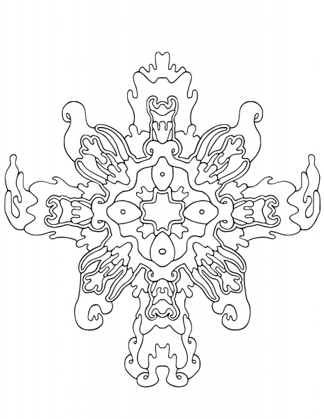 Vegepedia Abstract Pattern coloring page image