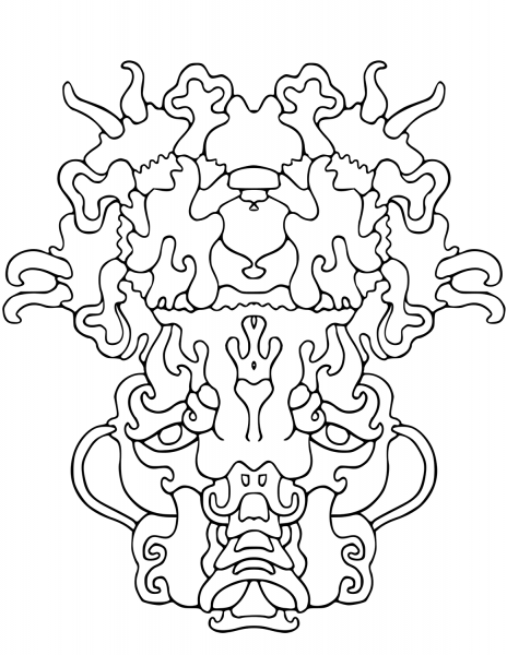 Vegepedia Abstract Pattern coloring page image