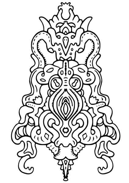 Vegepedia Abstract Pattern coloring page image