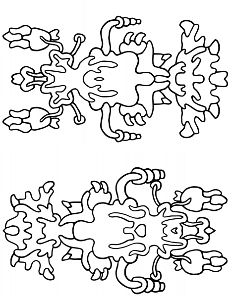 Vegepedia Abstract Pattern coloring page image