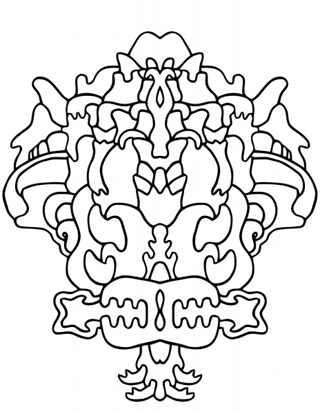Vegepedia Abstract Pattern coloring page image
