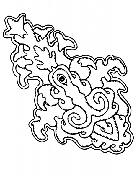 Vegepedia Abstract Pattern coloring page image