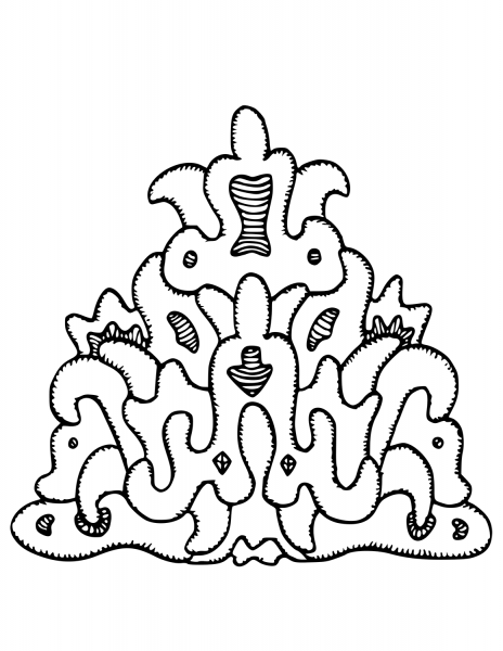 Vegepedia Abstract Pattern coloring page image
