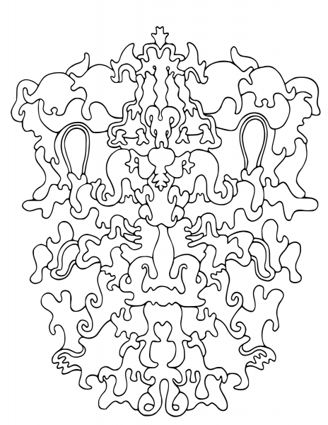 Vegepedia Abstract Pattern coloring page image