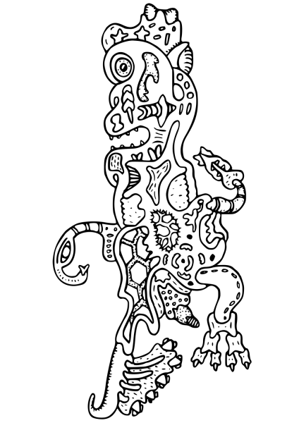 Vegepedia Abstract Pattern coloring page image
