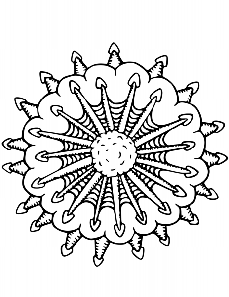 Vegepedia Abstract Pattern coloring page image
