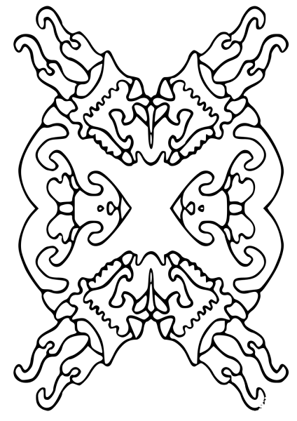 Vegepedia Abstract Pattern coloring page image