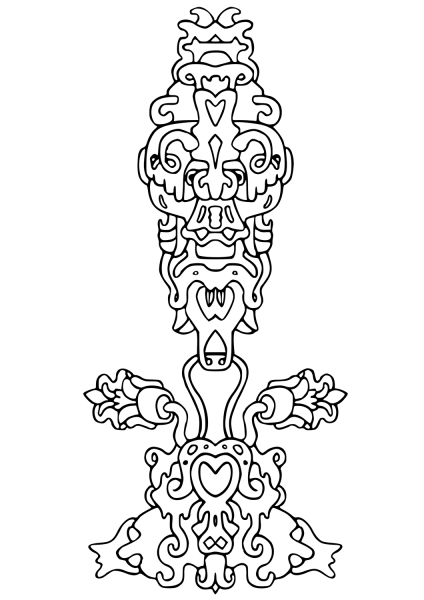 Vegepedia Abstract Pattern coloring page image