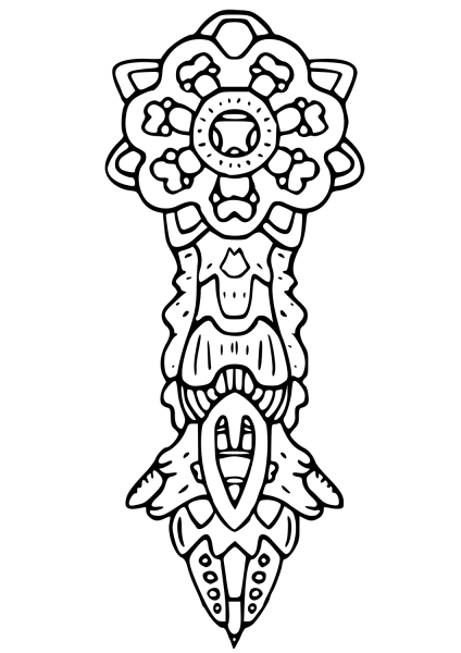 Vegepedia Abstract Pattern coloring page image