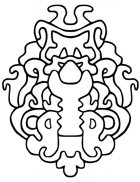 Vegepedia Abstract Pattern coloring page image