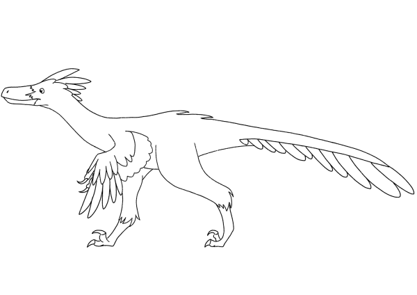 Velociraptor coloring page image