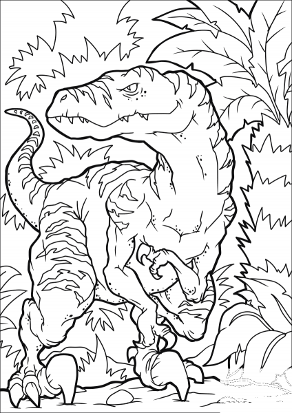 Velociraptor Dino coloring page image