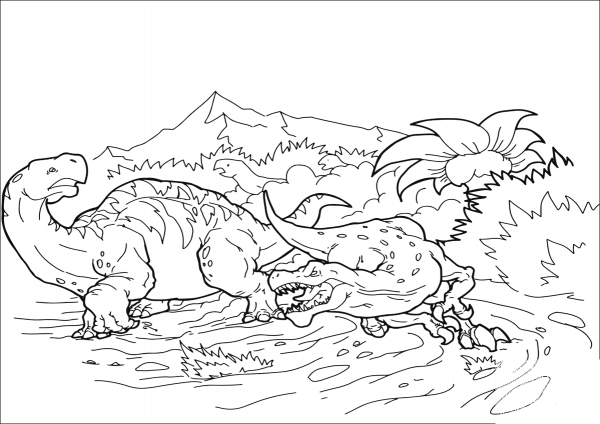 Velociraptor Hunts coloring page image