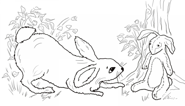 Velveteen Rabbit Becoming Real coloring page image