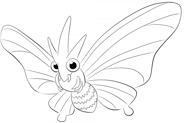 Venomoth coloring page image