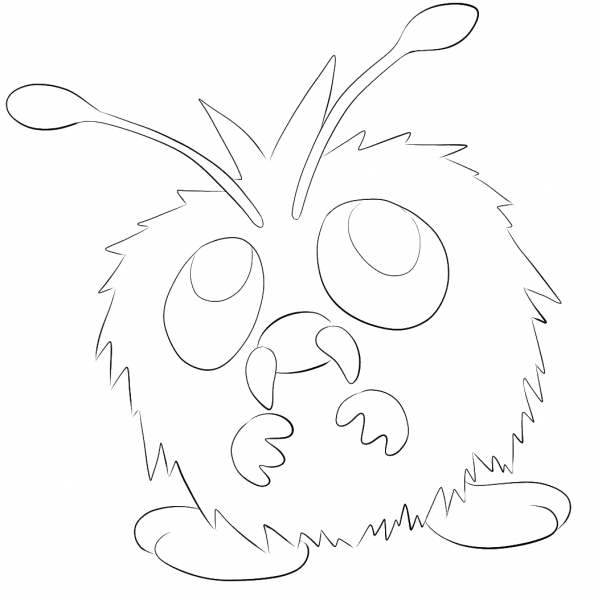 Venonat coloring page image