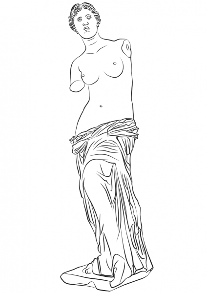 Venus de Milo coloring page image