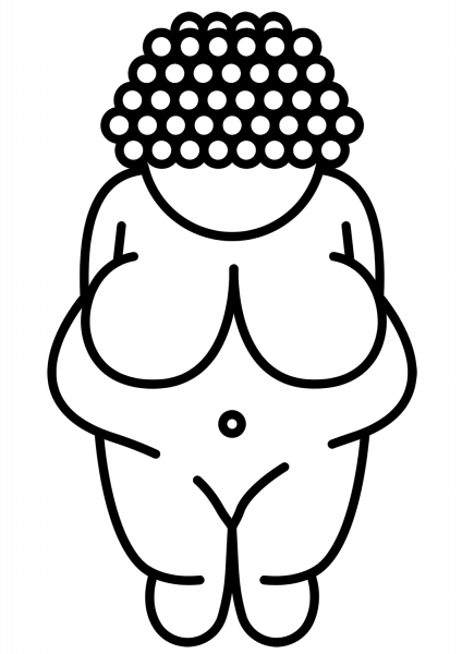 Venus of Willendorf coloring page image