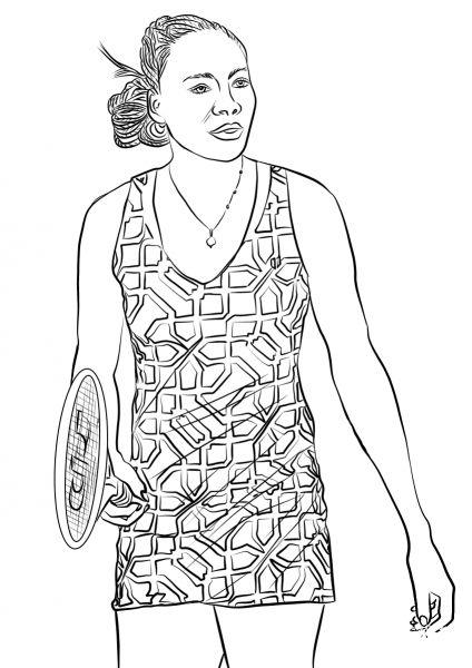 Venus Williams coloring page image