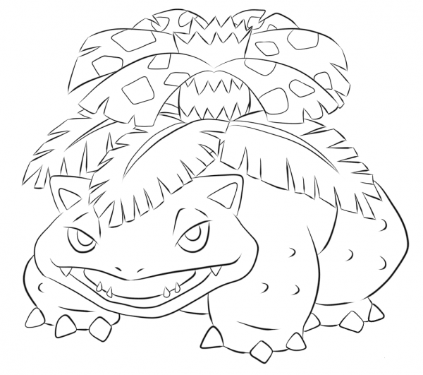 Venusaur coloring page image