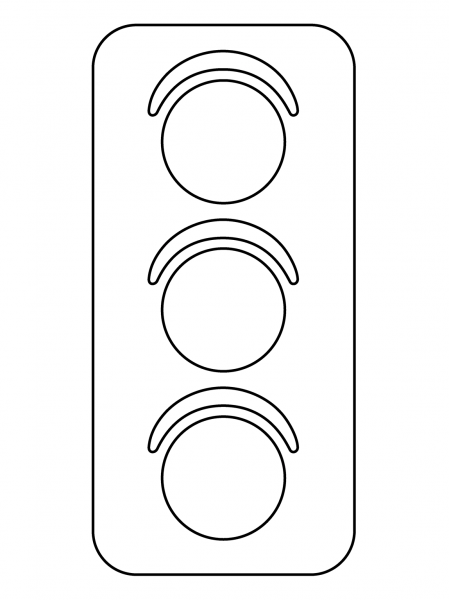 Vertical Traffic Light Emoji coloring page - ColouringPages