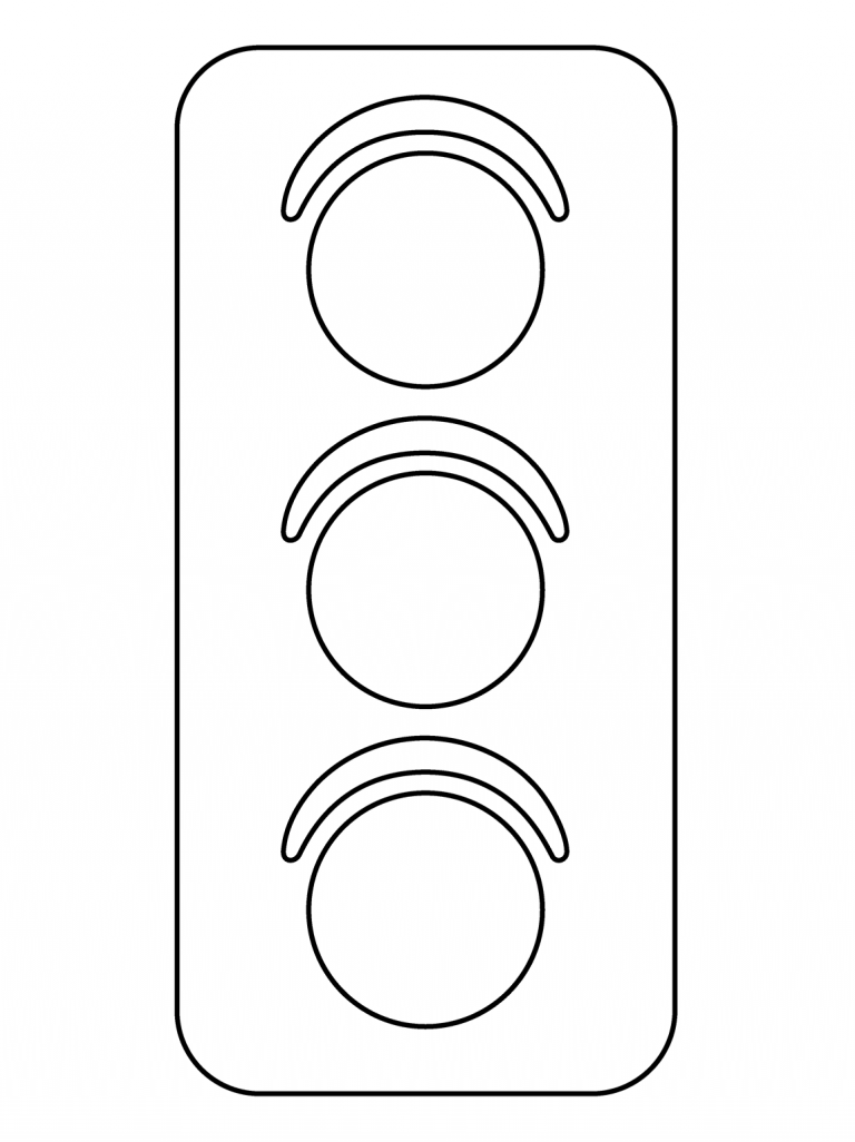 Vertical Traffic Light Emoji coloring page - ColouringPages