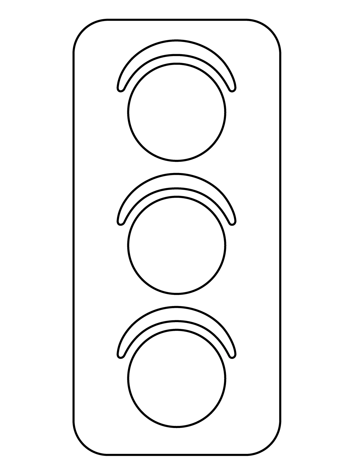 Vertical Traffic Light Emoji coloring page - ColouringPages