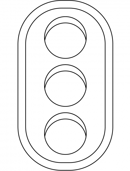 Vertical Traffic Light Emoji coloring page image