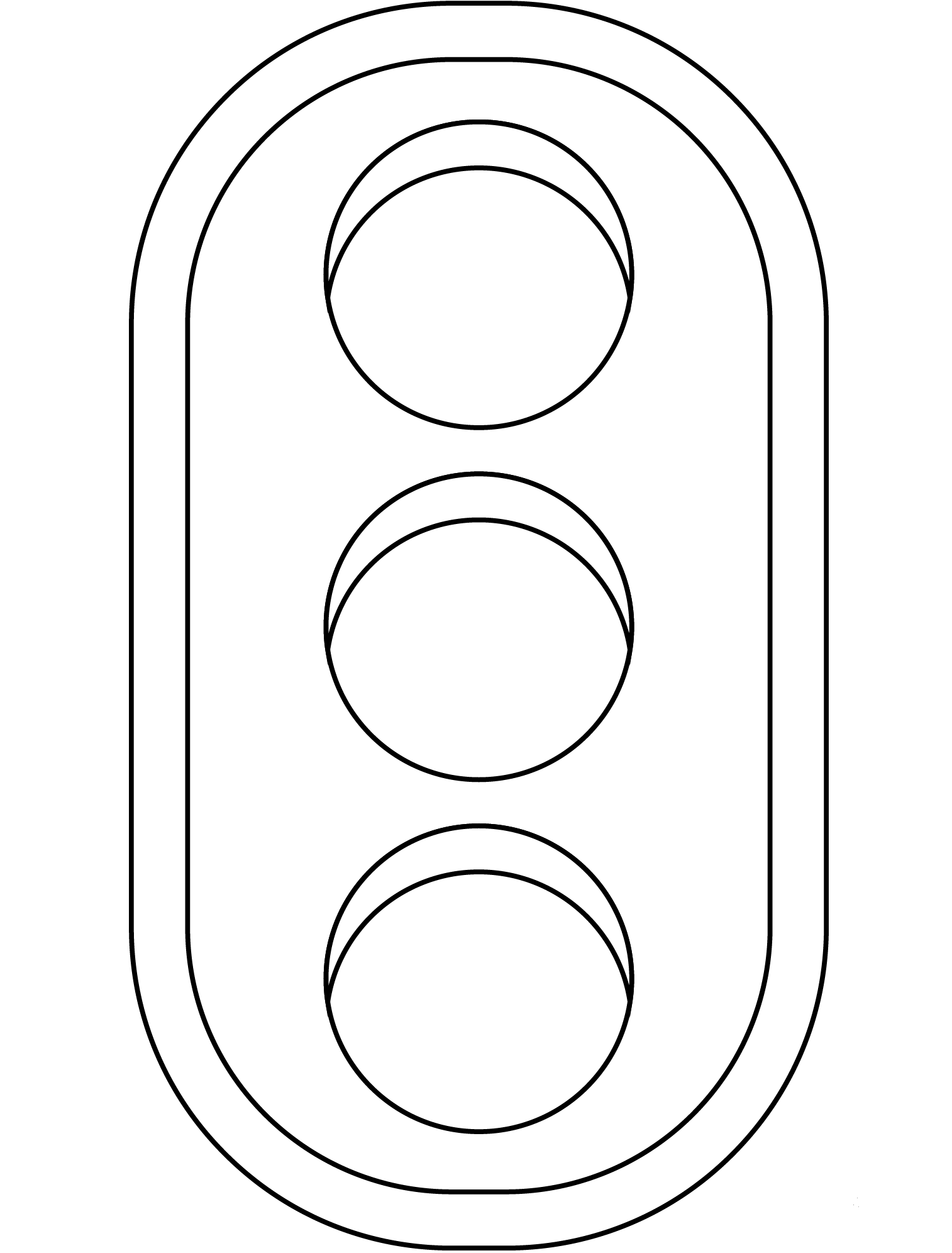 Vertical Traffic Light Emoji coloring page - ColouringPages