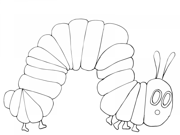 Very Hungry Caterpillar coloring page image