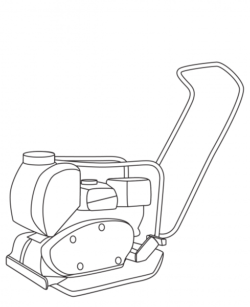 Vibratory Compactor coloring page image
